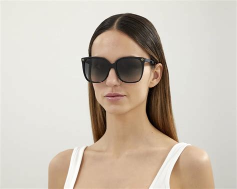 gucci gg0008s black rectangle sunglasses|gg0022s 001 57.